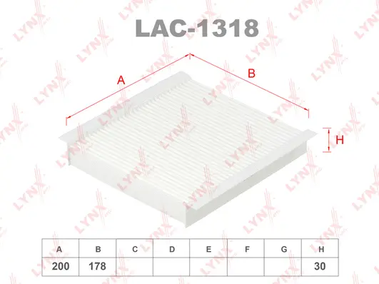 Filter, cabin air (LAC-1318)