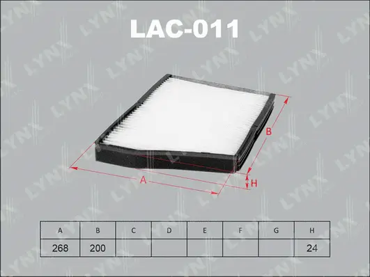 Filter, cabin air (LAC-011)