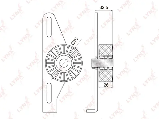 Tensioner Pulley, V-ribbed belt (PB-5038)