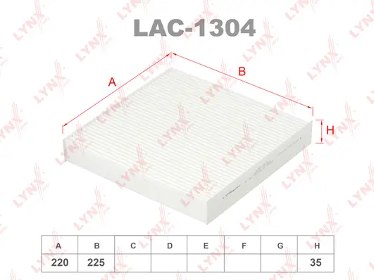Filter, cabin air (LAC-1304)