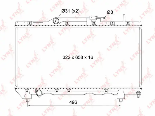 Radiator, engine cooling (RB-1127)