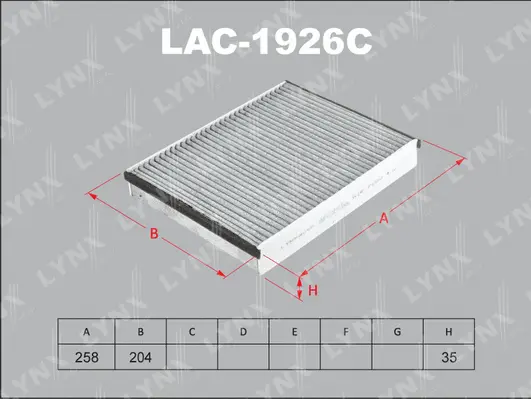 Filter, cabin air (LAC-1926C)
