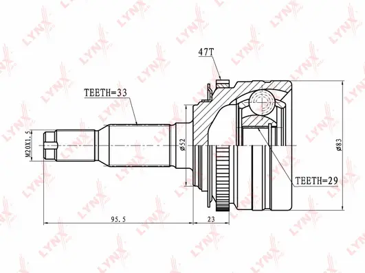 Joint Kit, drive shaft (CO-1805A)