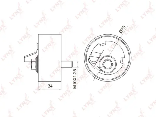 Tensioner Pulley, timing belt (PB-1056)