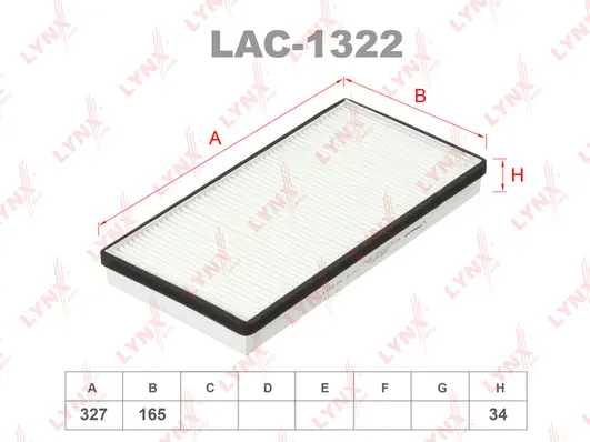 Filter, cabin air (LAC-1322)