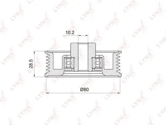Deflection/Guide Pulley, V-ribbed belt (PB-7035)