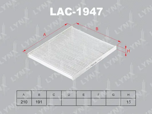 Filter, cabin air (LAC-1947)