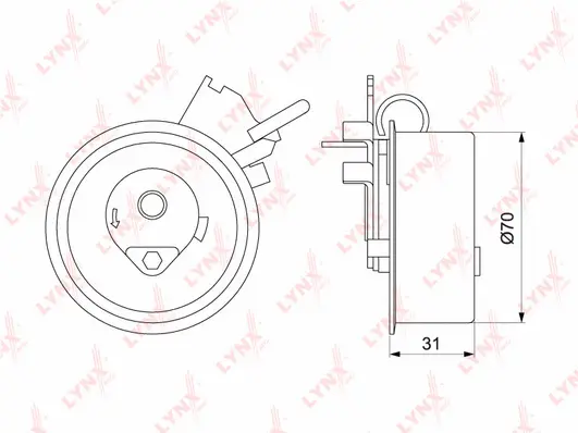 Tensioner Pulley, timing belt (PB-1187)