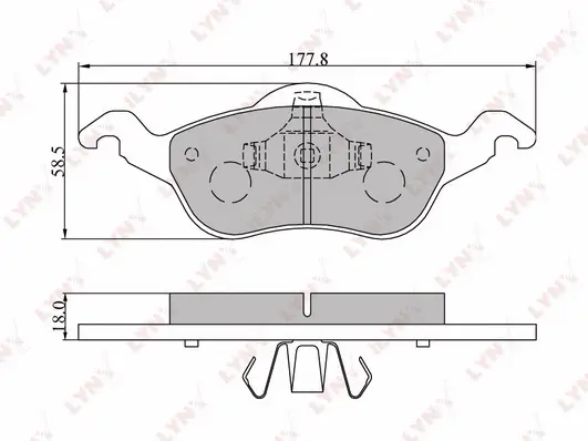 Brake Pad Set, disc brake (BD-3009)