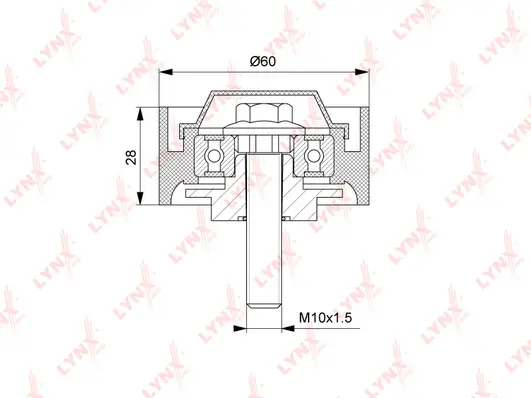Deflection/Guide Pulley, V-ribbed belt