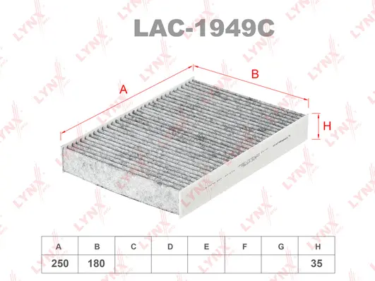 Filter, cabin air (LAC-1949C)