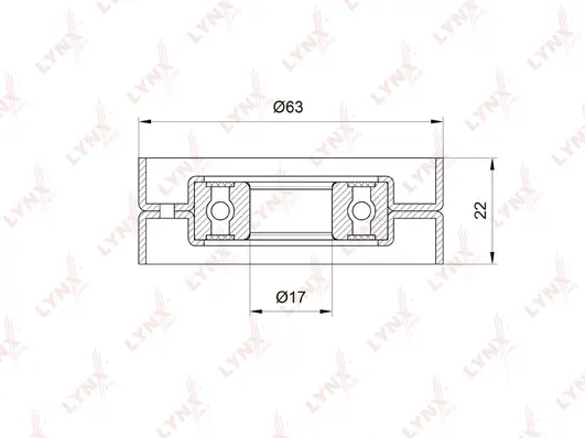 Tensioner Pulley, V-ribbed belt (PB-5022)