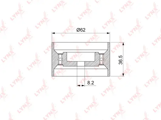 Tensioner Pulley, timing belt (PB-1322)