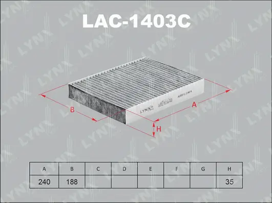Filter, cabin air (LAC-1403C)