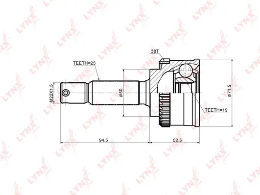 Joint Kit, drive shaft (CO-3610)