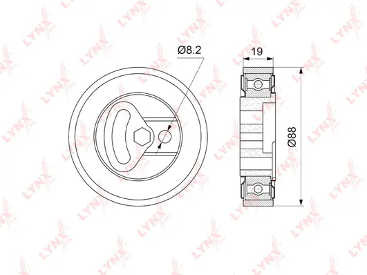 Tensioner Pulley, V-ribbed belt (PB-5073)