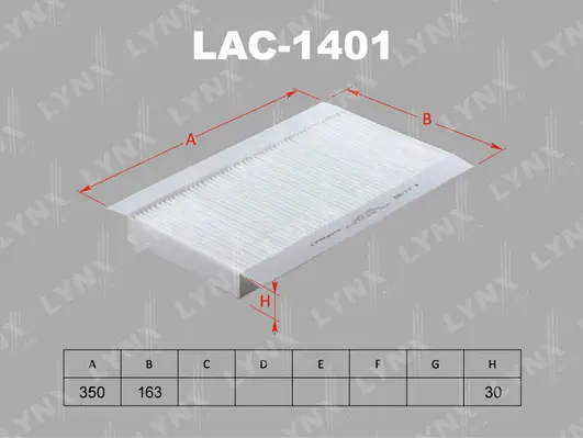Filter, cabin air (LAC-1401)