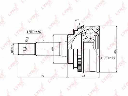 Joint Kit, drive shaft (CO-7525A)