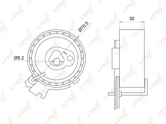 Tensioner Pulley, timing belt (PB-1014)