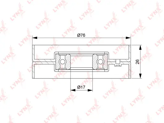 Tensioner Pulley, V-ribbed belt (PB-5303)