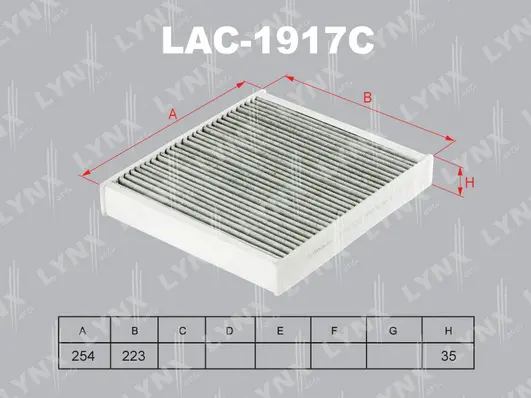 Filter, cabin air (LAC-1917C)