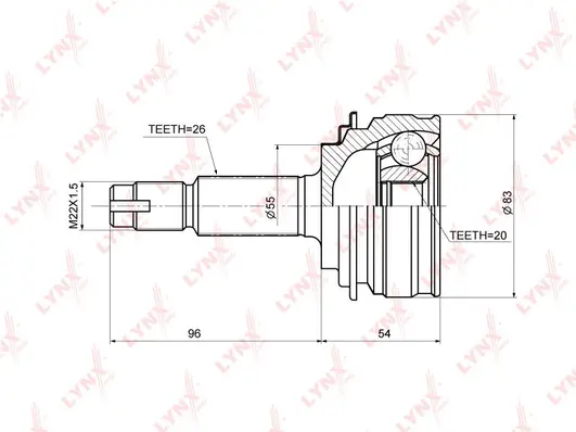 Joint Kit, drive shaft (CO-3683)