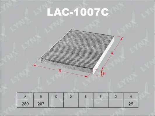 Filter, cabin air (LAC-1007C)