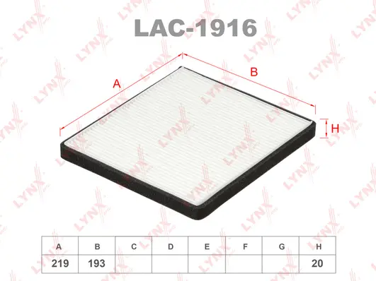 Filter, cabin air (LAC-1916)