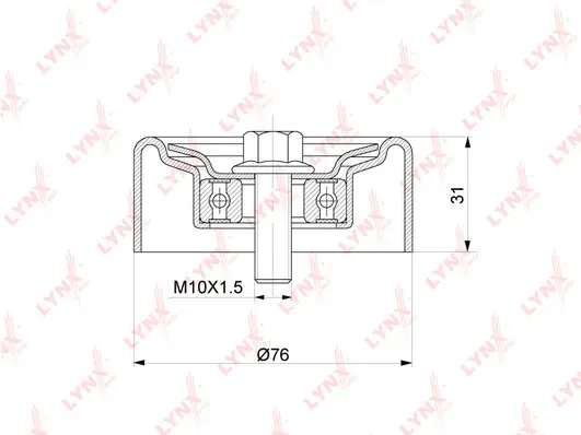 Tensioner Pulley, V-ribbed belt (PB-5349)
