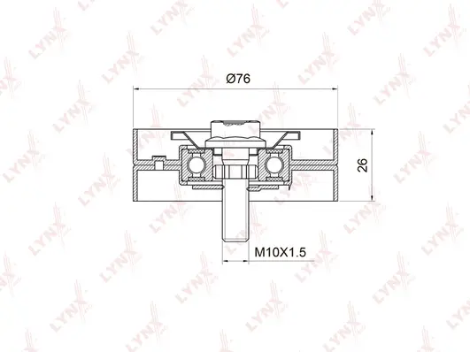 Deflection/Guide Pulley, V-ribbed belt (PB-7028)