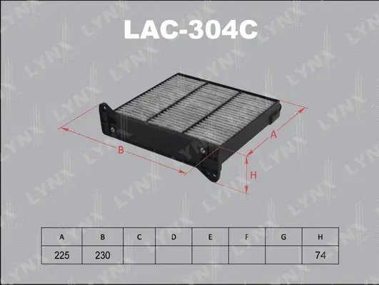Filter, cabin air (LAC-304C)