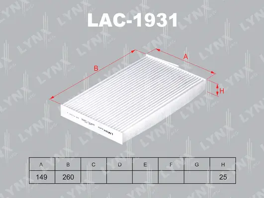 Filter, cabin air (LAC-1931)