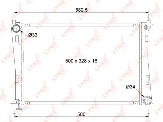 Radiator, engine cooling (RB-1037)