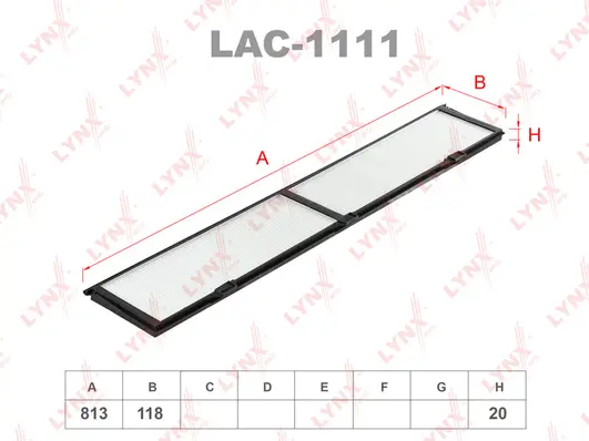 Filter, cabin air (LAC-1111)