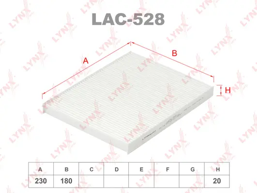 Filter, cabin air (LAC-528)
