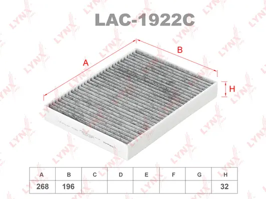 Filter, cabin air (LAC-1922C)