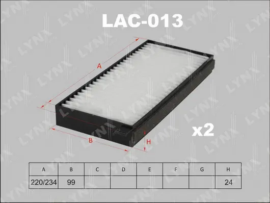 Filter, cabin air (LAC-013)