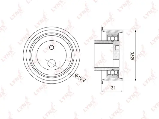 Tensioner Pulley, timing belt (PB-1024)