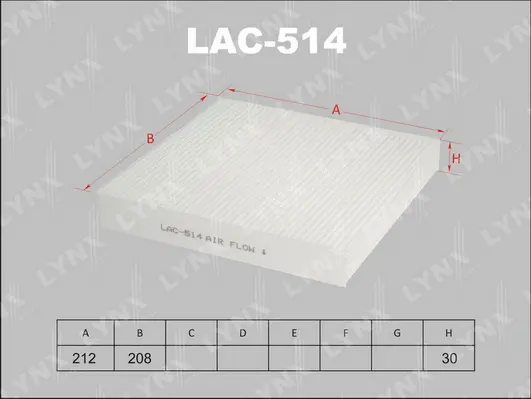 Filter, cabin air (LAC-514)