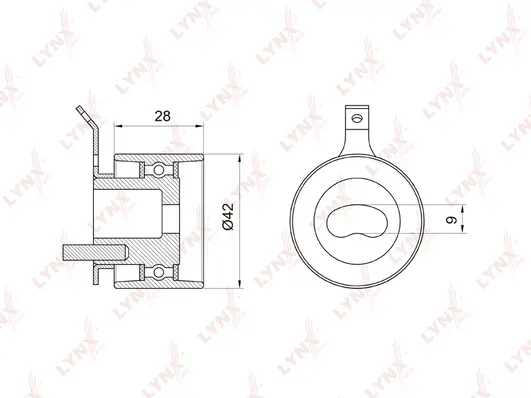 Tensioner Pulley, timing belt (PB-1012)