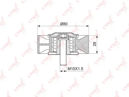 Deflection/Guide Pulley, V-ribbed belt (PB-7165)
