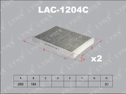 Filter, cabin air (LAC-1204C)