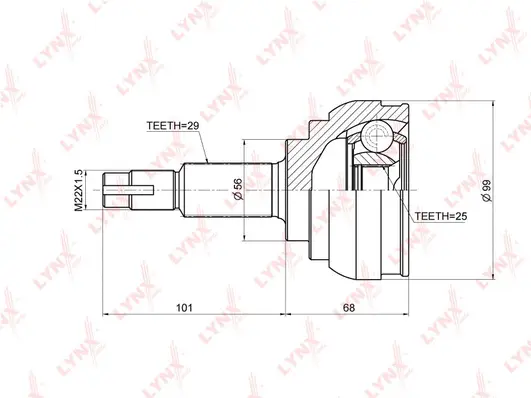 Joint Kit, drive shaft (CO-3676)