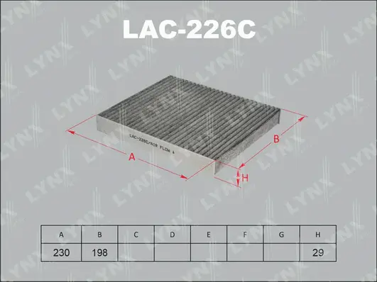 Filter, cabin air (LAC-226C)