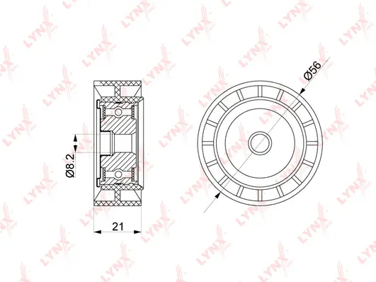 Deflection/Guide Pulley, V-ribbed belt (PB-7106)