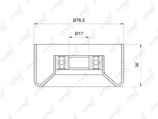 Tensioner Pulley, V-ribbed belt (PB-5005)