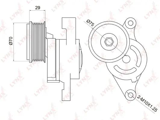Belt Tensioner, V-ribbed belt (PT-3025)
