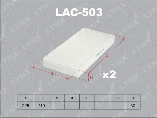 Filter, cabin air (LAC-503)