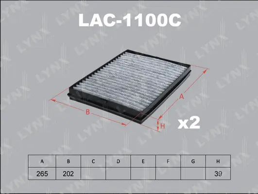 Filter, cabin air (LAC-1100C)