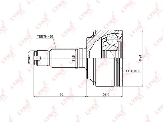 Joint Kit, drive shaft (CO-3671)
